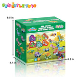 24-Pack Valentine Dinosaur Building Blocks in Heart Boxes