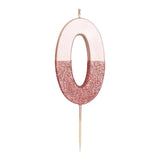 We Heart Birthdays Rose Gold Glitter Candle- 0