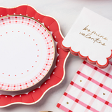 VALENTINE PLAID DINNER NAPKINS