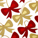 Gold & Red Bow Gift Tags