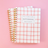 Pink Checkered Notebook