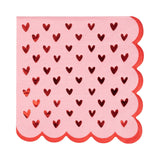 Scalloped Hearts Cocktail Napkin