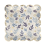 Stars & Branches Scalloped Square Plate