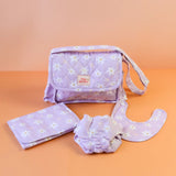 Convertible Doll's Nappy Bag Set - Lilac Daisy