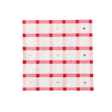 VALENTINE PLAID DINNER NAPKINS