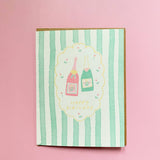 Green Stripes Birthday Card