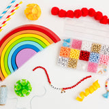 Color My World Rainbow DIY Stretchy Bracelet Craft Kit