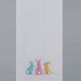 Bunny Bums Poms Embroidered Guest Towel