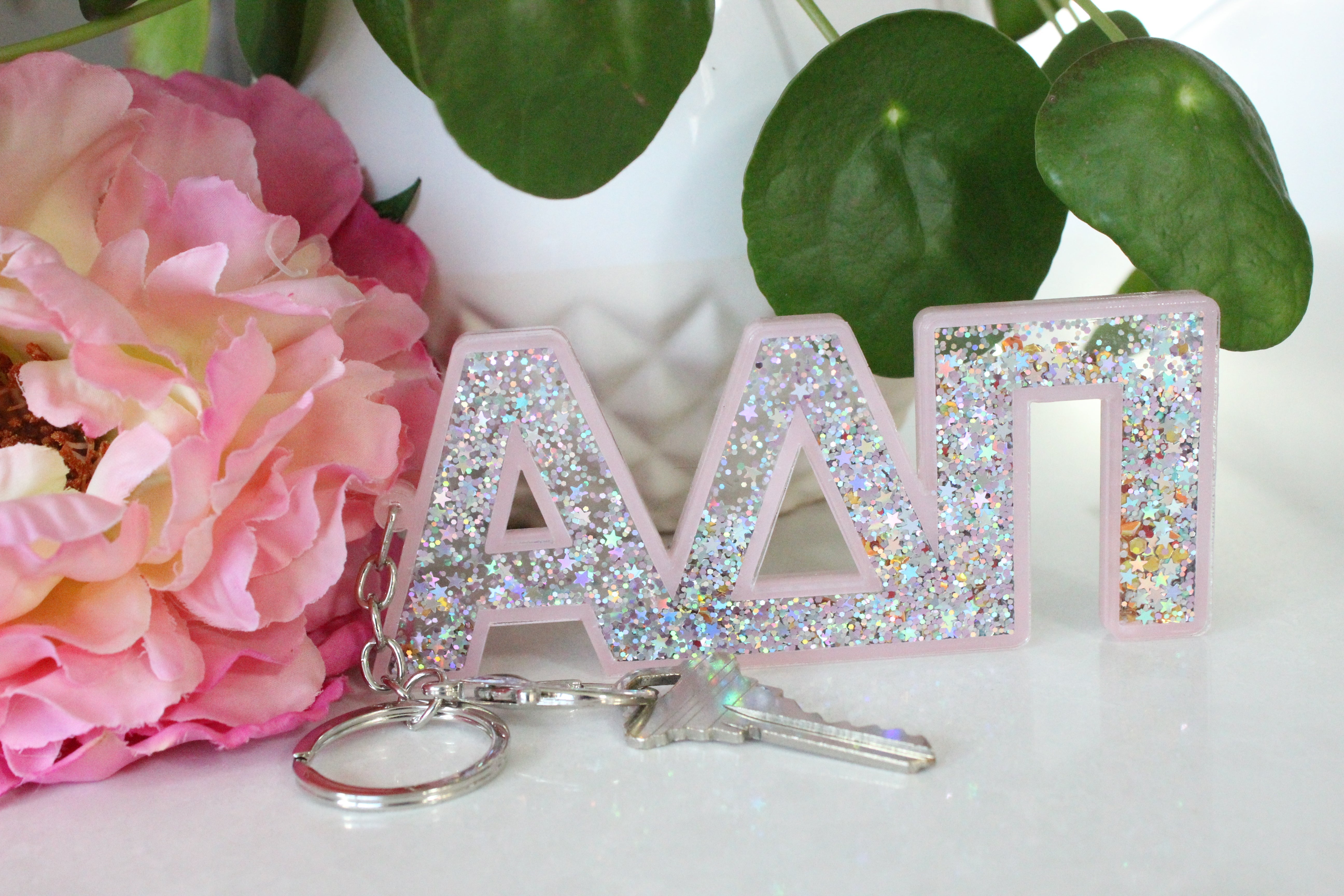 Sorority Glitter Keychains