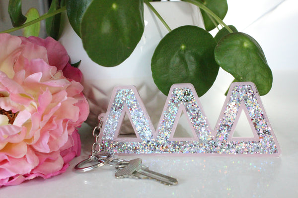 Sorority Glitter Keychains