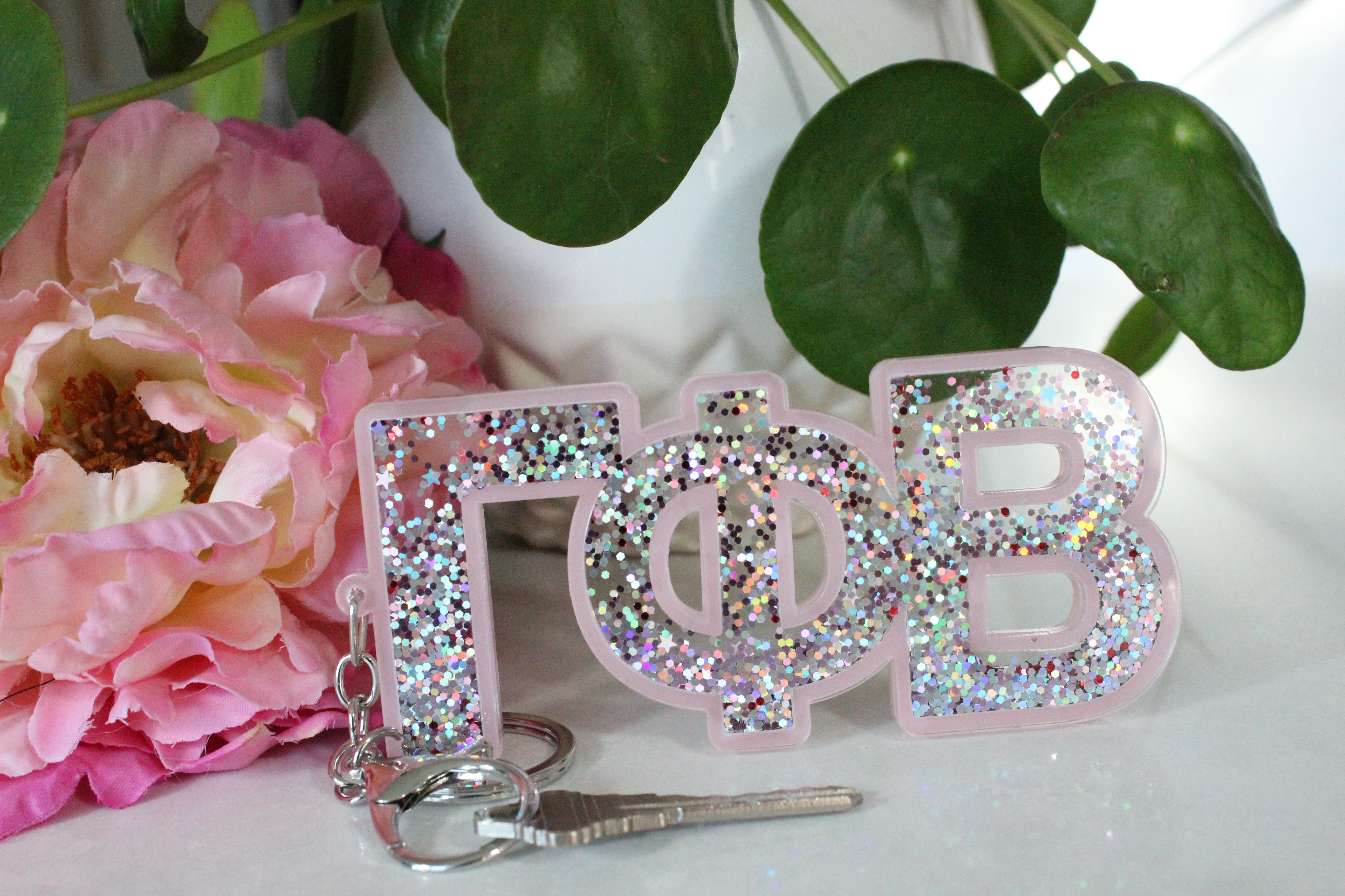 Sorority Glitter Keychains