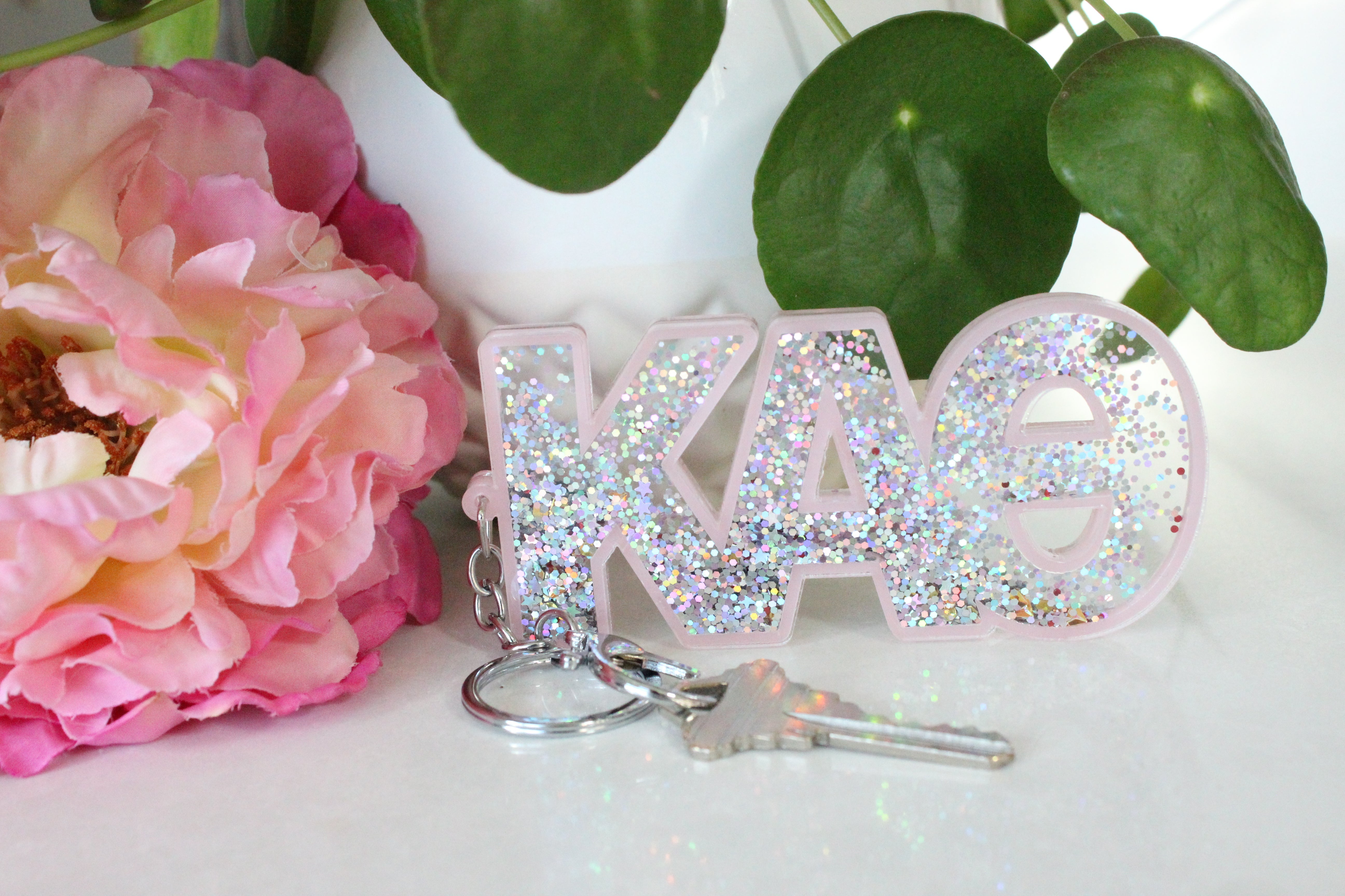 Sorority Glitter Keychains