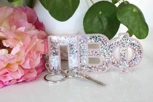 Sorority Glitter Keychains