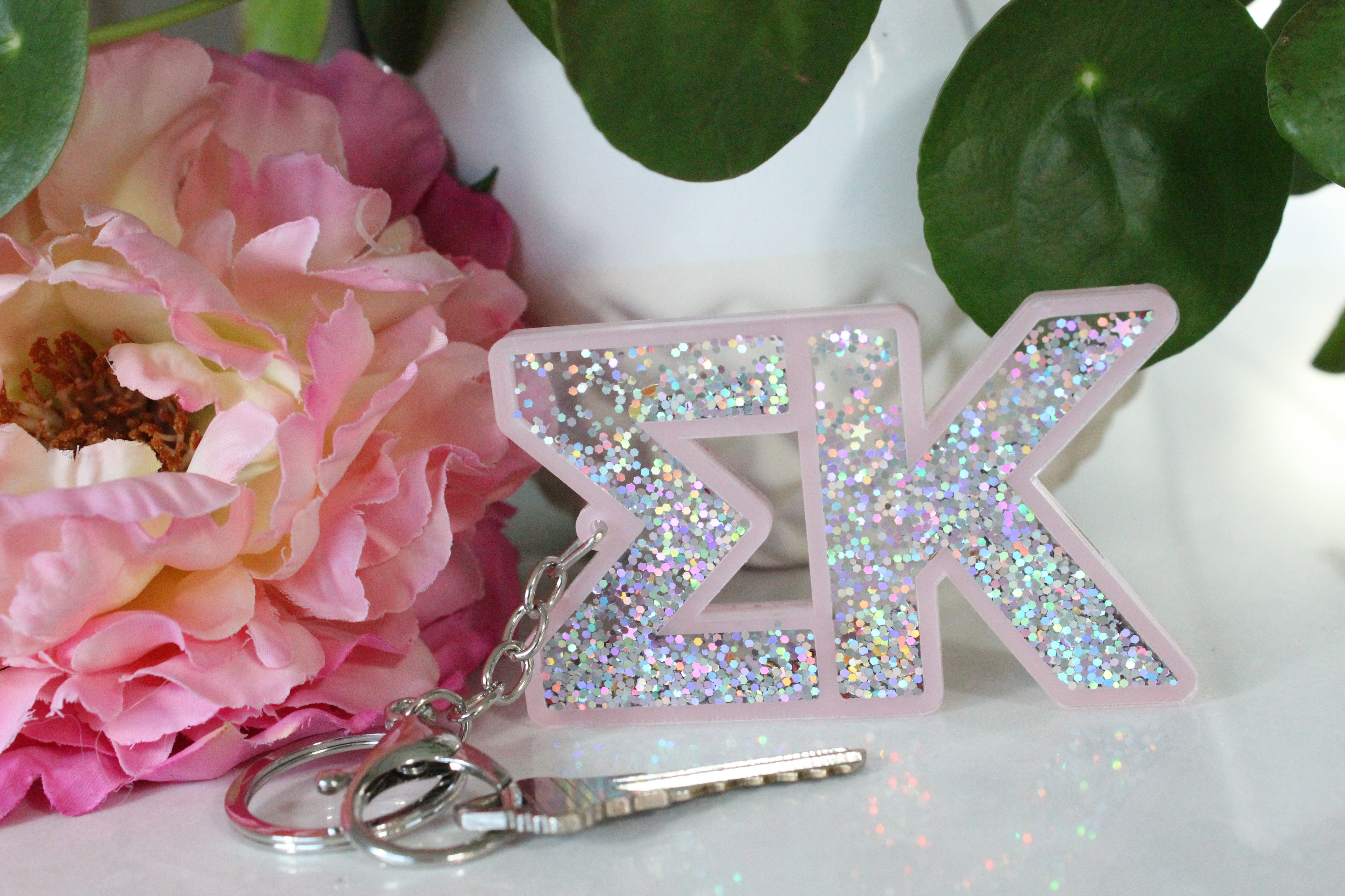 Sorority Glitter Keychains