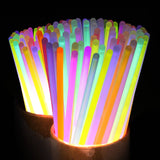 108 PCs Glow Sticks 6 Colors with Neon Party's Day Cards