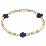 Signature Cross Gold Pattern Bracelet 2mm