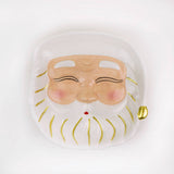 White Santa Dessert Plate