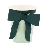 Mint and Green Bow Paper Cups