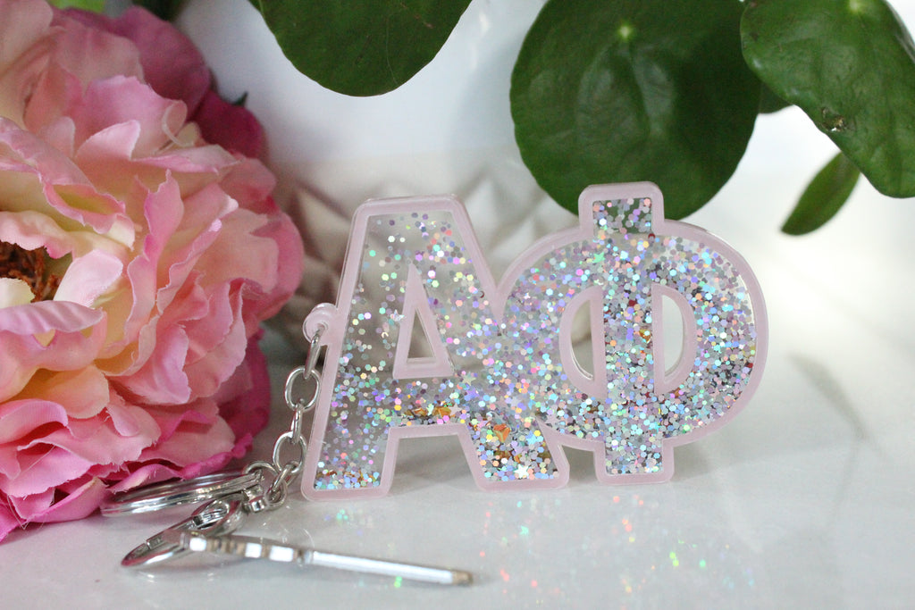 Sorority Glitter Keychains