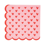 Scalloped Hearts Cocktail Napkin