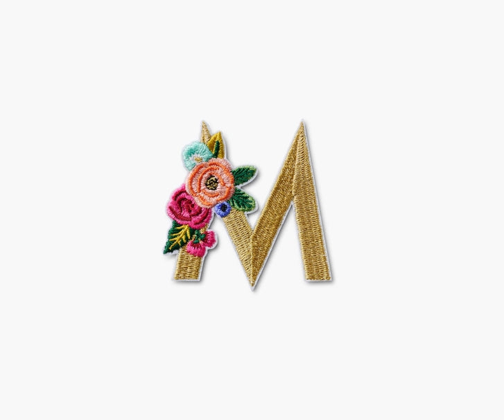 Monogram Embroidered Sticker Patch Letters