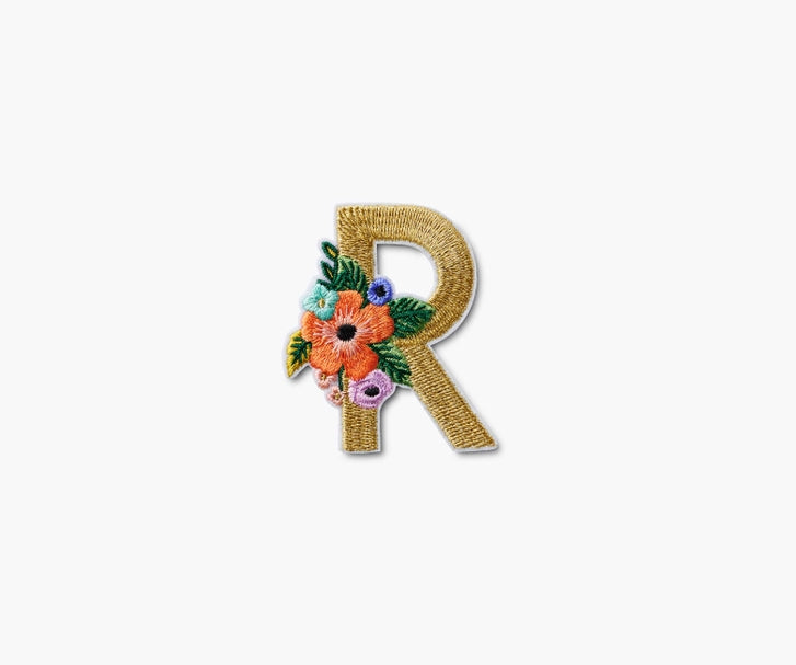 Monogram Embroidered Sticker Patch Letters