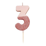 We Heart Birthdays Rose Gold Glitter Candle- 3