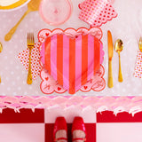 Scalloped Hearts Cocktail Napkin