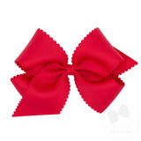 King Grosgrain Scalloped Edge Hair Bow