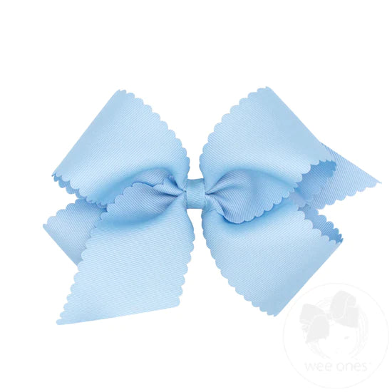 King Grosgrain Scalloped Edge Hair Bow