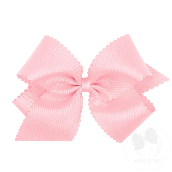 King Grosgrain Scalloped Edge Hair Bow