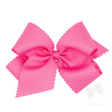 King Grosgrain Scalloped Edge Hair Bow