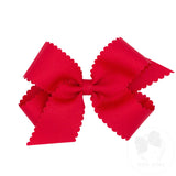 Medium Grosgrain Scalloped Edge Hair Bow