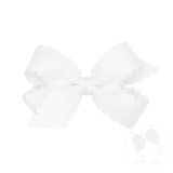 MIni Grosgrain Scalloped Edge Hair Bow