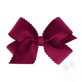 Medium Scalloped Edge Velvet Hair Bow