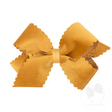 Medium Scalloped Edge Velvet Hair Bow