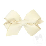 Medium Scalloped Edge Velvet Hair Bow