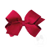 Medium Scalloped Edge Velvet Hair Bow