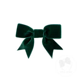 Mini Velvet Two-Loop Bow with Fancy Cut-Tail