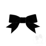 Mini Velvet Two-Loop Bow with Fancy Cut-Tail