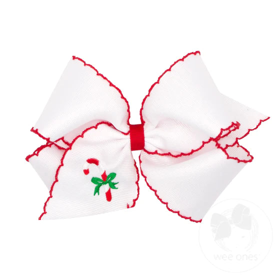 King Grosgrain Holiday Bows with Moonstitch Edge