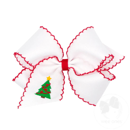 King Grosgrain Holiday Bows with Moonstitch Edge