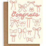 Bow Outline Congrats Card