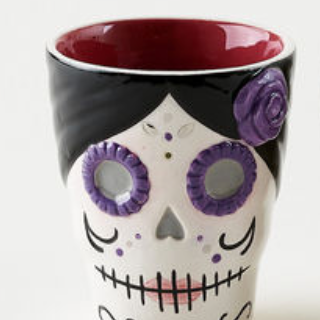 Sugar Skull Ceramic Shot Glass