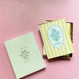 Set of 8 Striped Greeting Cards