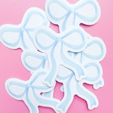 Watercolor Blue Bow Sticker