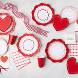 VALENTINE PLAID DINNER NAPKINS