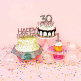 Cake Topper - "Happy Birthday" - Colorful Confetti