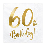 60th Birthday Napkins