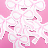 Watercolor Pink Bow Sticker